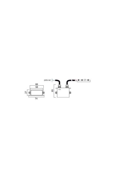 Alimentatore per LED Mini Aqualed 500