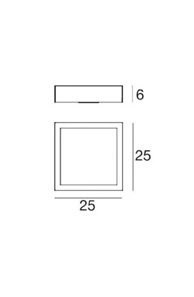 Box led quadrata 25cm