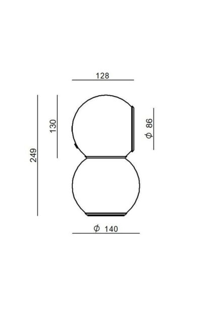 Lampada da tavolo Gravitino 541 Stilnovo - immagine 2